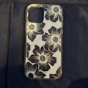 Clear floral iPhone 12 case